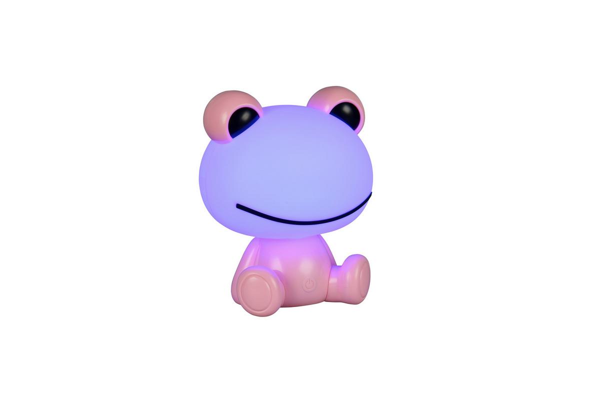 LED-Tischleuchte Hopper Weiß Pink B: 16,5 cm - Pink/Weiß, LIFESTYLE, Kunststoff (19,5/16,5/24,5cm)