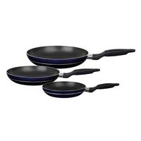 PFANNENSET 3--Teilig., 20+24+28 cm - Blau, Basics, Metall (20+24+28cm) - GSW