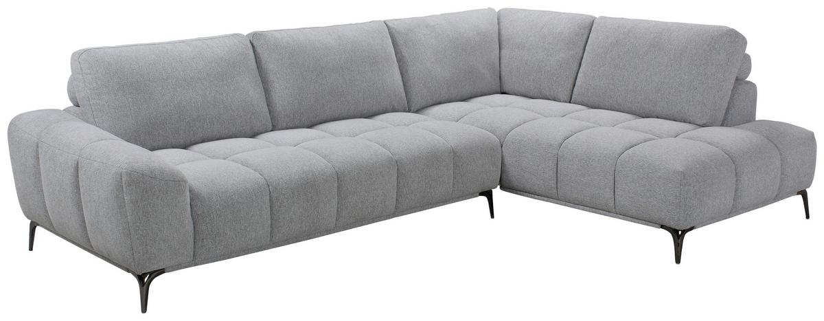 Sofa Orlando Webstoff Grau, S: 294x204cm - Naturfarben/Grau, MODERN, Holz/Textil (294/204cm)