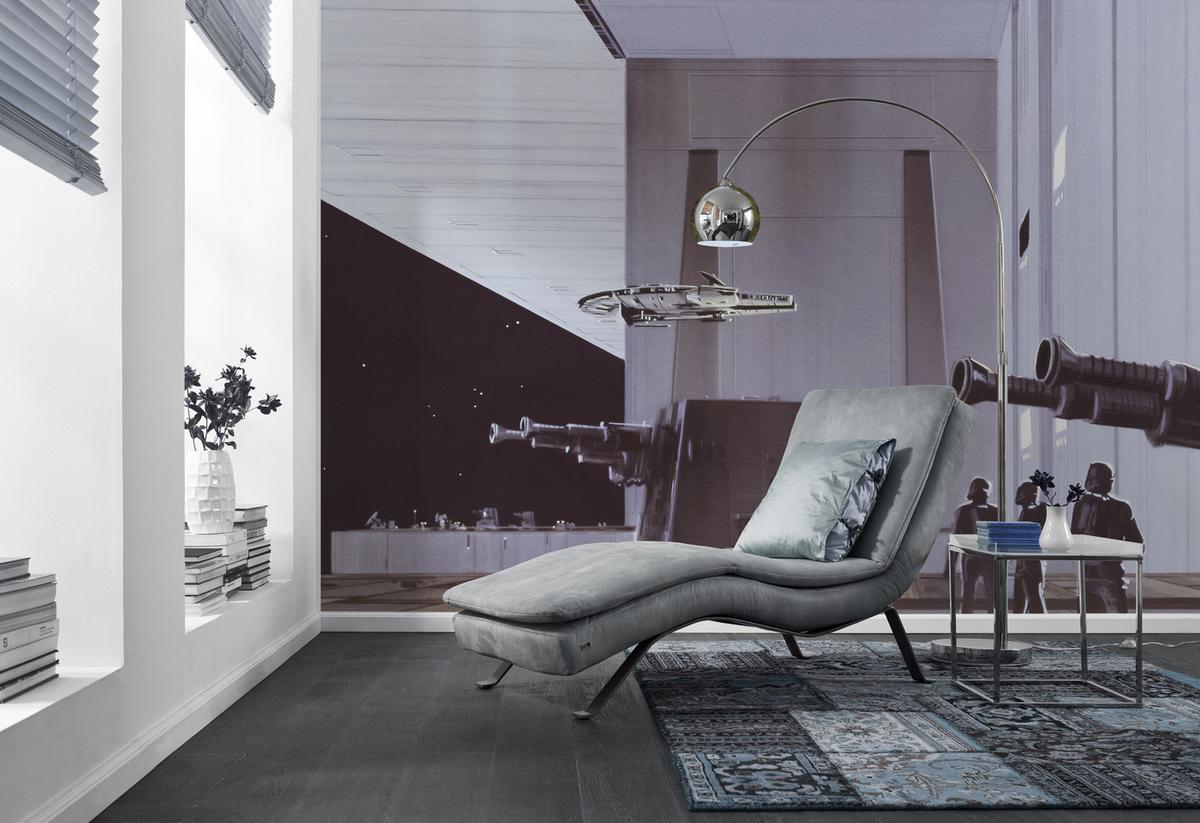 Fototapete Star Wars Death Star Hangar - Schwarz/Grau, Trend, Textil (500/250cm)
