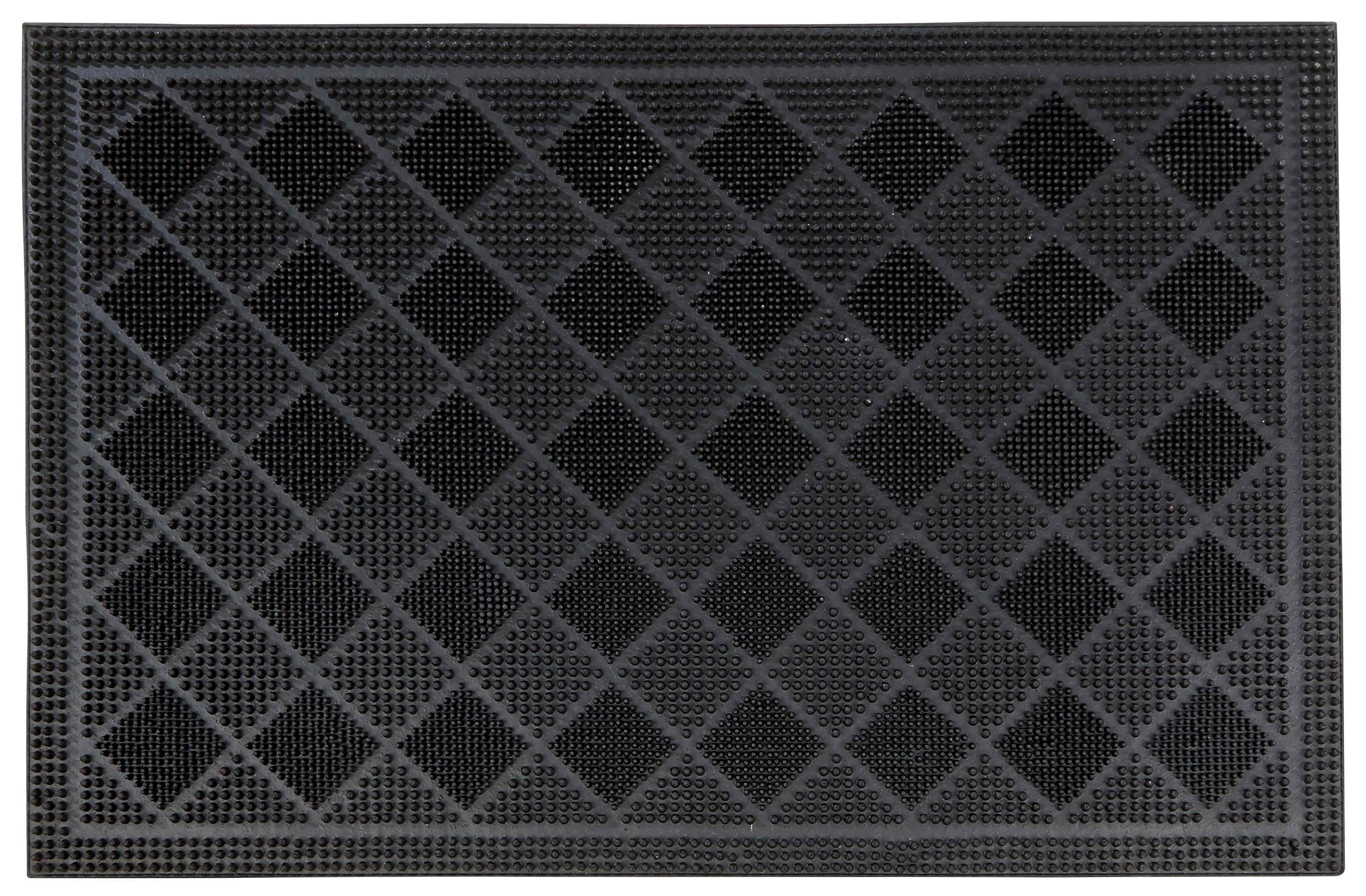 Fußmatte Dana 40x60 cm - Schwarz, KONVENTIONELL, Kunststoff (40/60cm) - Homezone