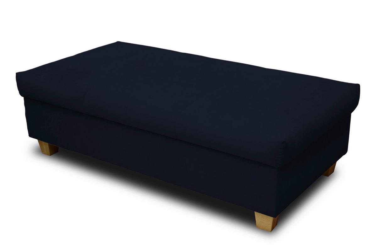 Polsterhocker Franzi Blau H: 42 Cm Inkl. Stauraum - Blau, KONVENTIONELL, Textil (131/42/61cm) - MID.YOU