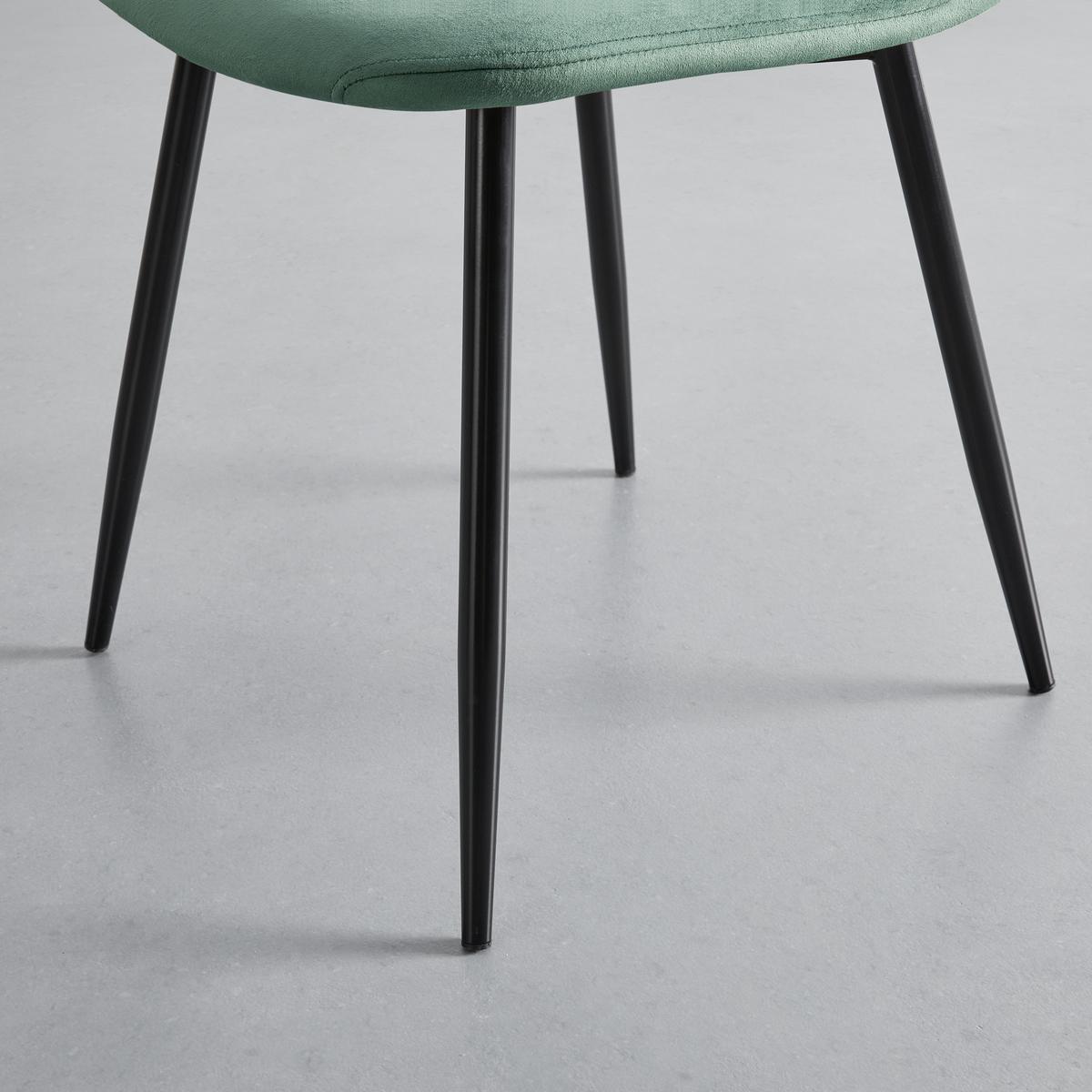 Zamatová Stolička Lio Zelená - zelená, Moderný, kov/drevo (43/86/55cm) - Bessagi Home