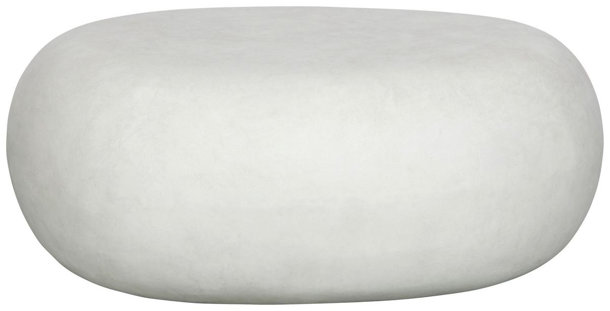 Couchtisch Pebble Weiß B: 65 Cm - Weiß, Design, Glas/Keramik (65/49/31cm) - Livetastic