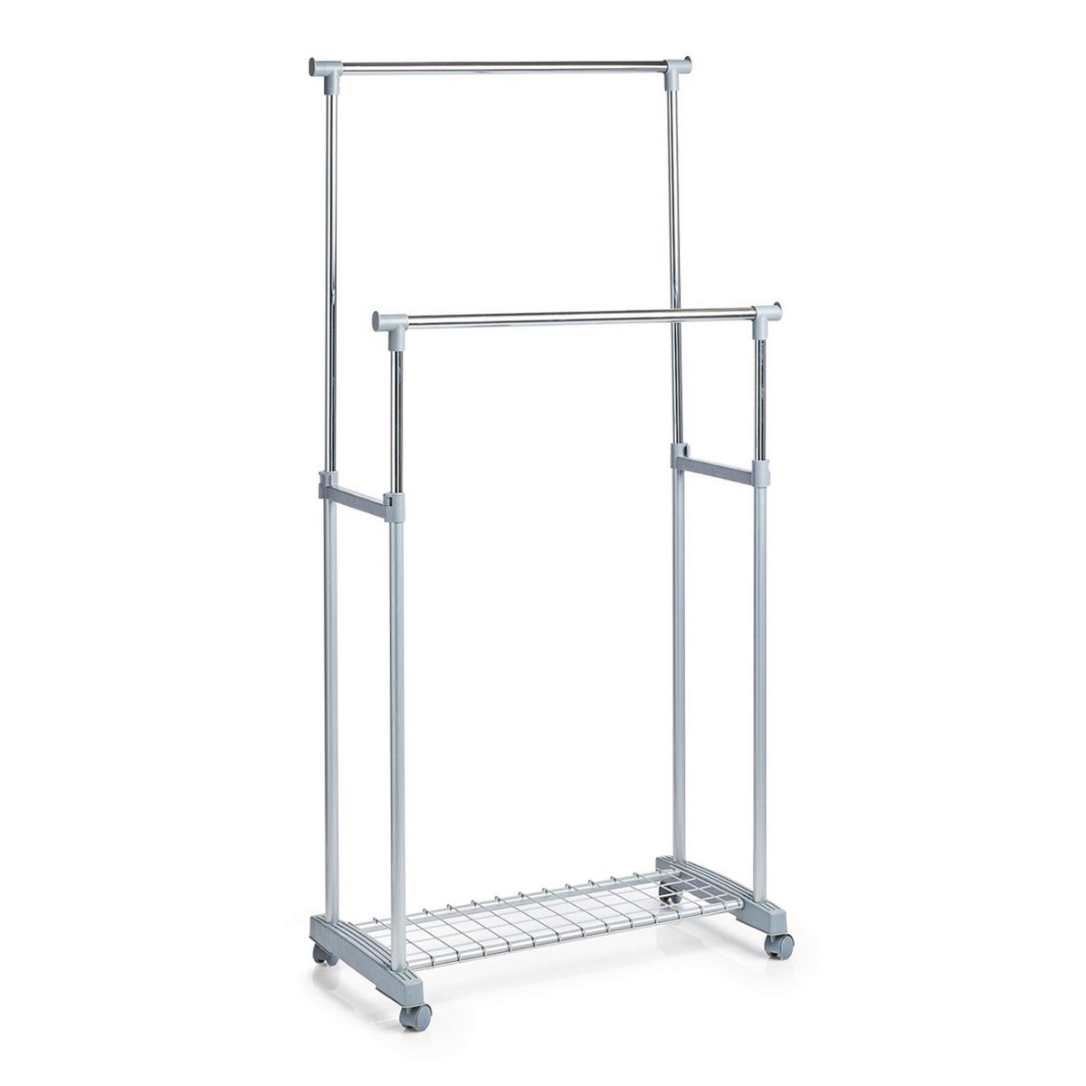 Kleiderwagen Silberfarben B: 83 Cm - Silberfarben, Basics, Metall (83/170/43cm) - Zeller Present
