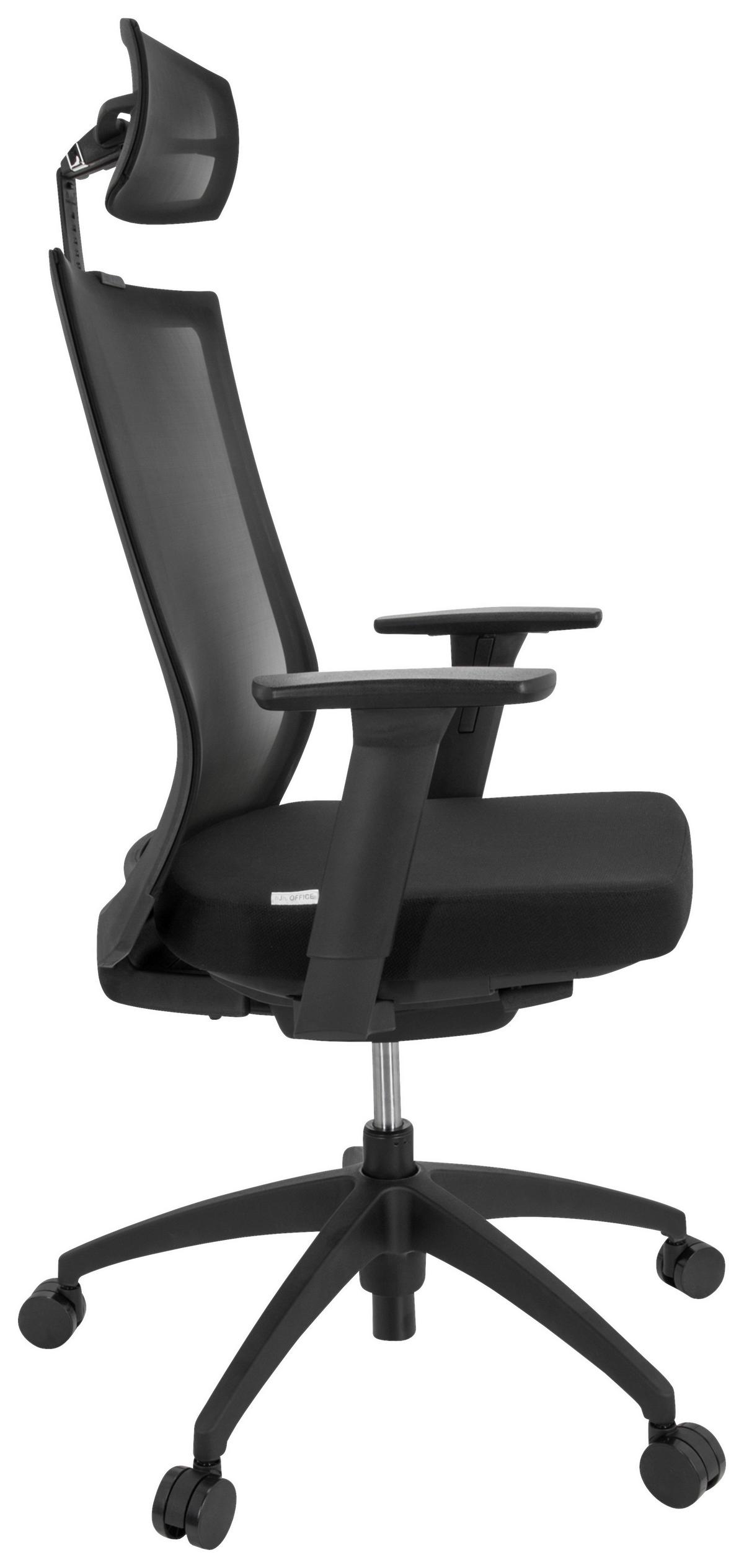 Drehstuhl Aspen Pro - Schwarz, Basics, Kunststoff/Textil (63/111-121/55cm) - MID.YOU