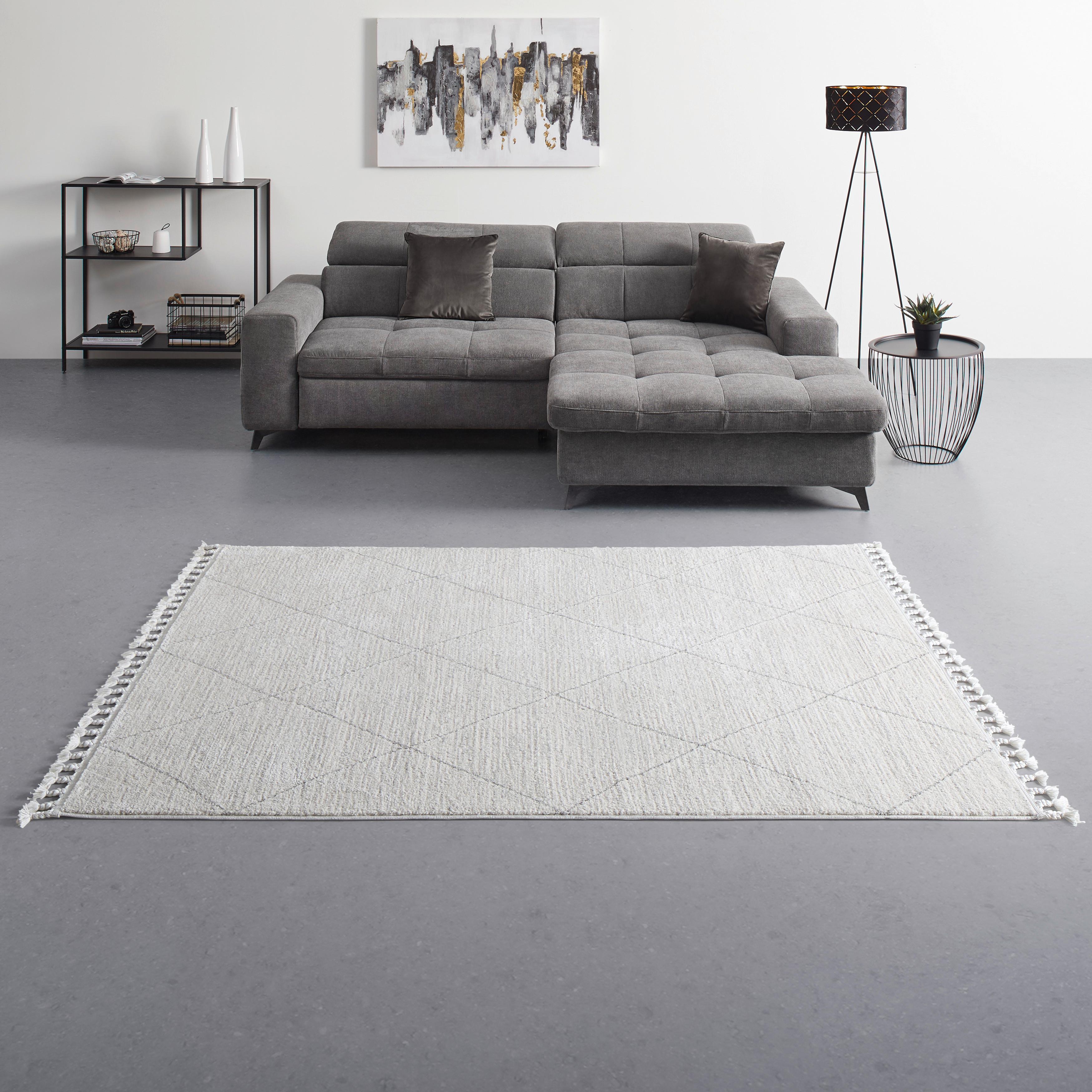 TKANÝ KOBEREC ADJER 1 - světle šedá/alabastrová, Moderní, textil (80/150cm) - Mömax