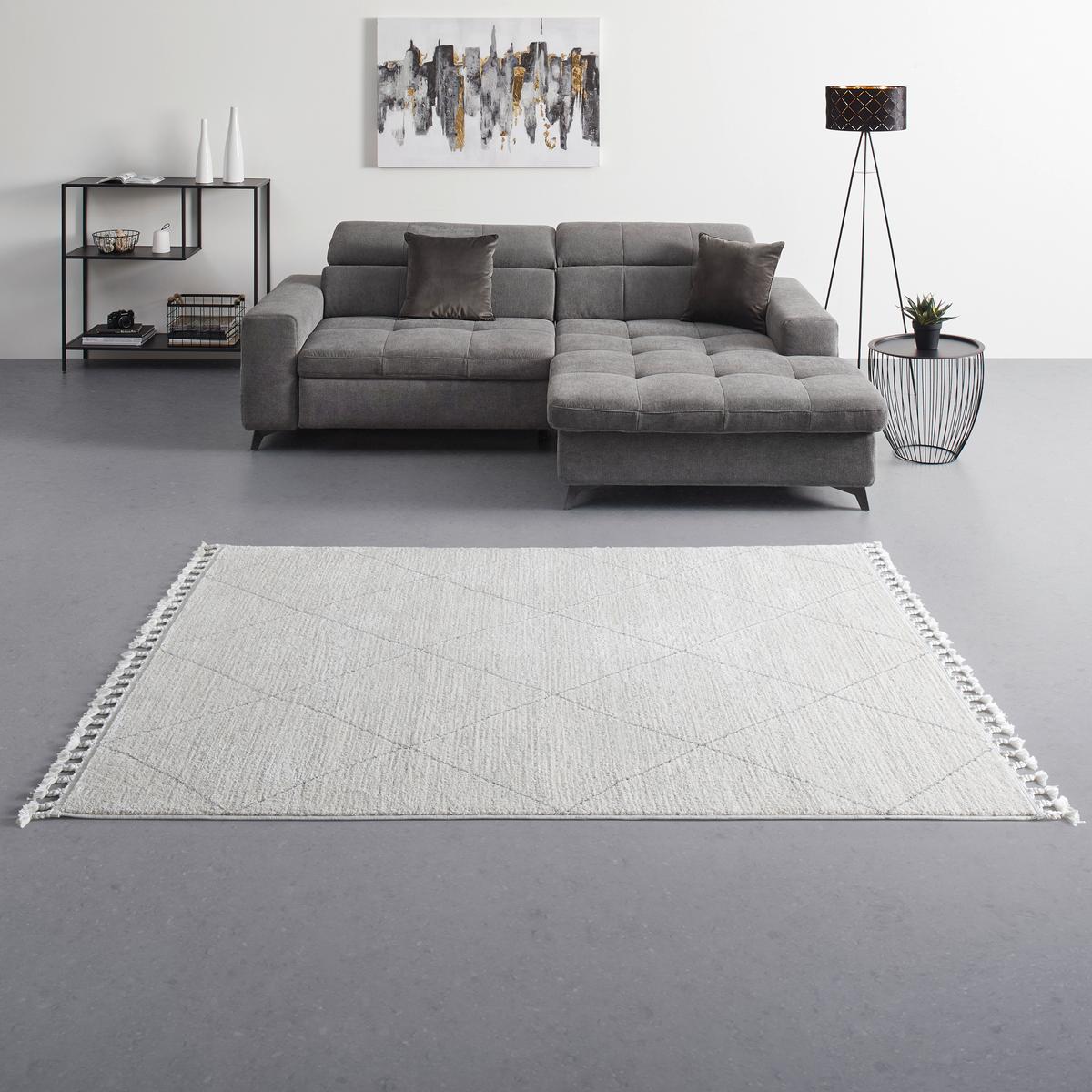 TKANÝ KOBEREC ADJER 1 - světle šedá/alabastrová, Moderní, textil (80/150cm) - Mömax