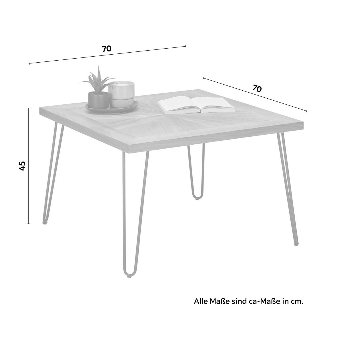 Konferenční stolek NOEL - černá/přírodní barvy, Romantický / Rustikální, kov/dřevo (70/45/70cm) - Zandiara