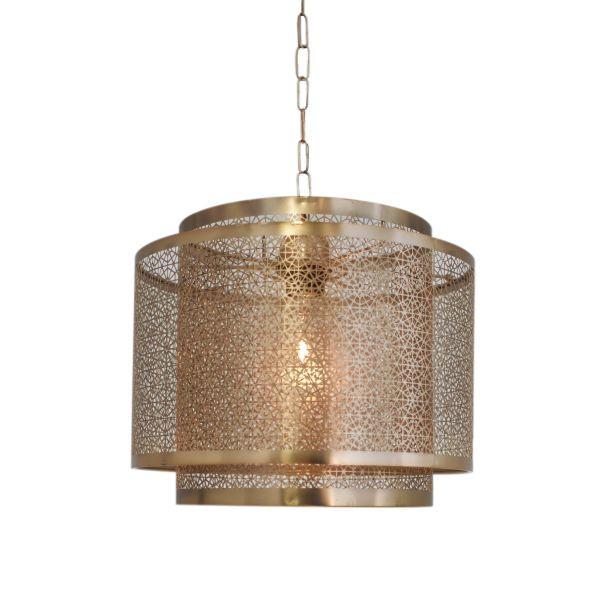 Hängeleuchte Hermine H: 28 cm 1-Flammig, Messingfarben - Messingfarben, LIFESTYLE, Metall (35/28cm) - By Rydéns