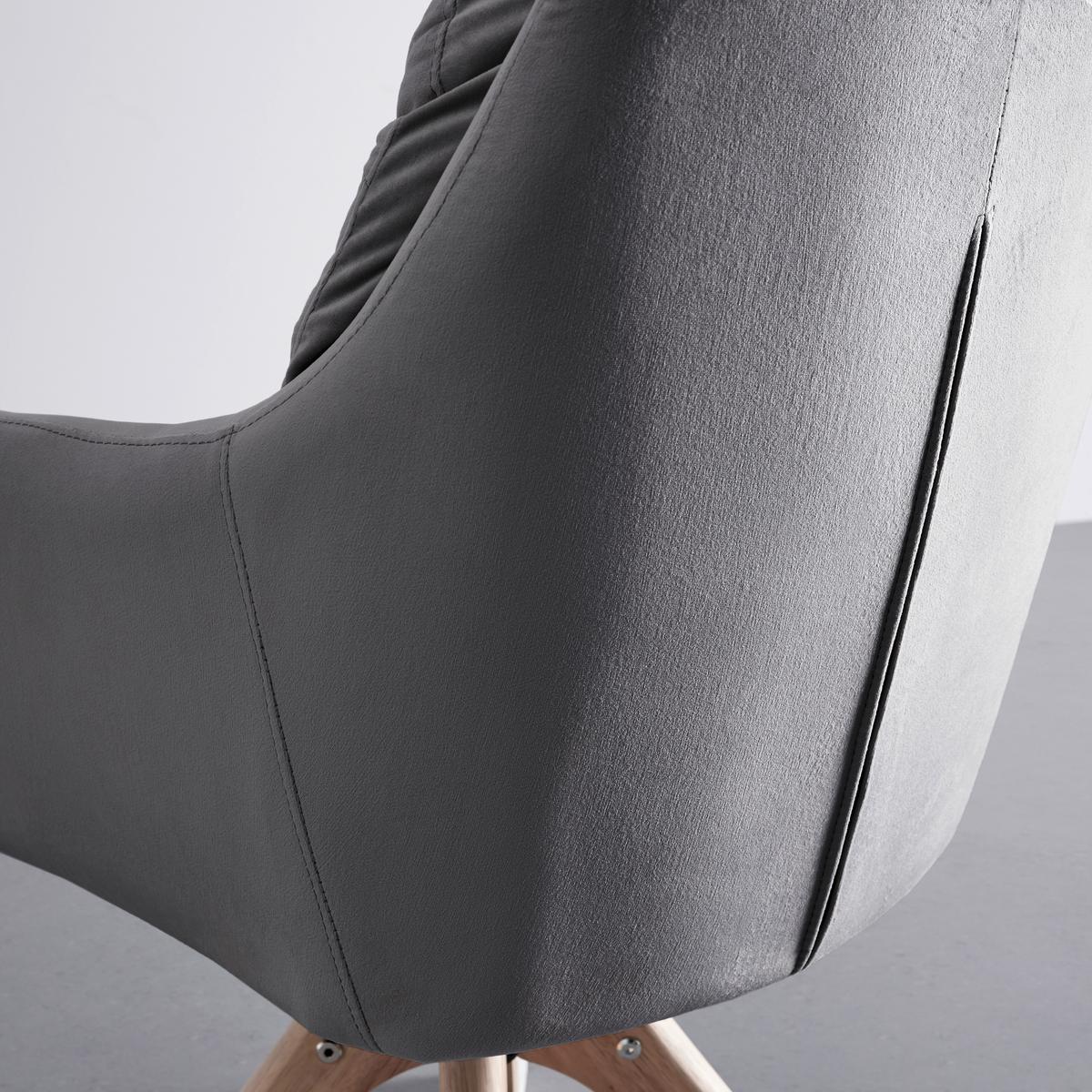 Židle JUANA šedá - šedá/přírodní barvy, Moderní, kov/dřevo (61/93/65cm) - P & B