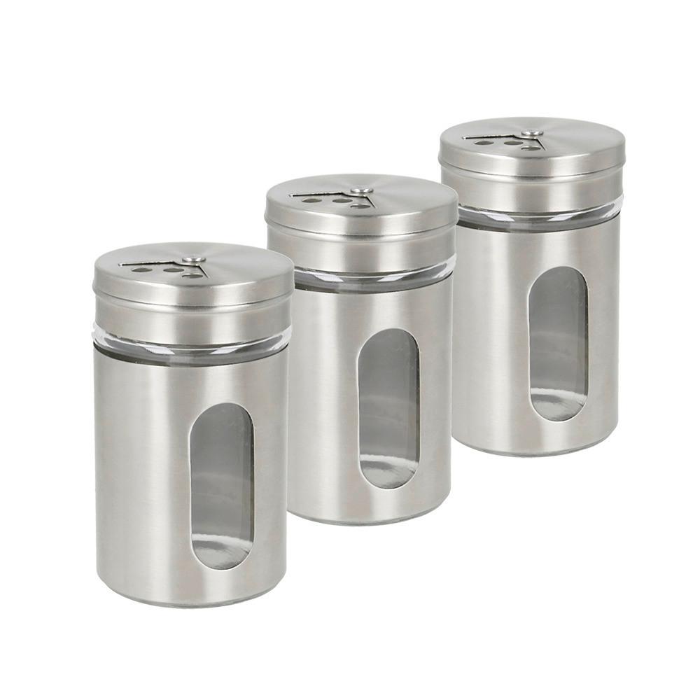 Fűszertartó Készlet 3db-Os - műanyag/fém (5,5/6cm) - Metaltex