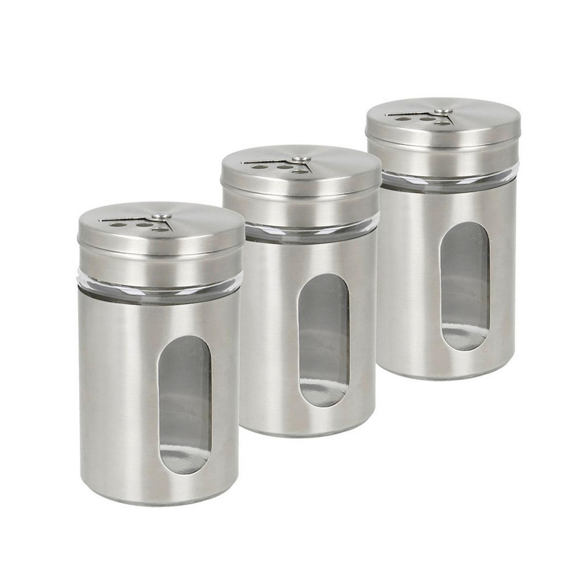 Fűszertartó Készlet 3db-Os - műanyag/fém (5,5/6cm) - Metaltex