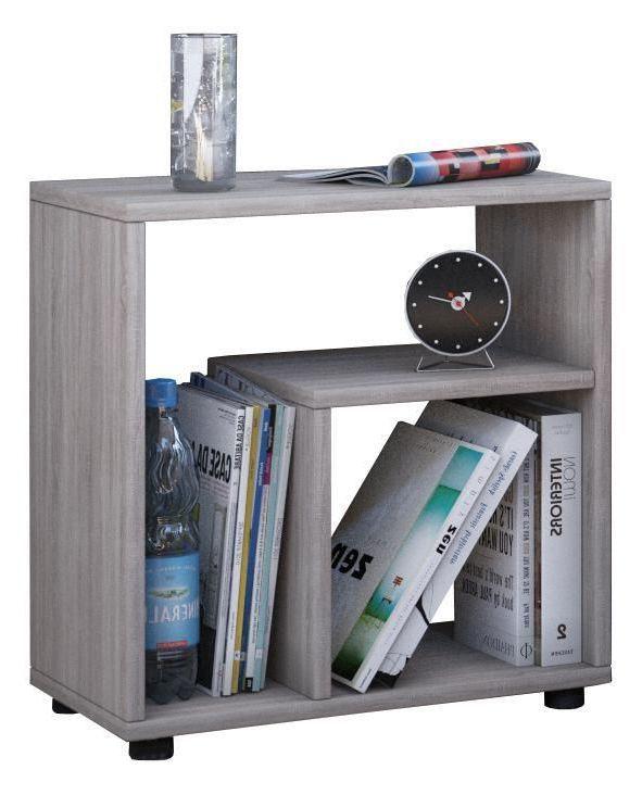 Beistelltisch Mit Ablagefach Zeito, Eiche Dekor - Eichefarben/Schwarz, Basics, Holzwerkstoff (30/50/55cm) - MID.YOU