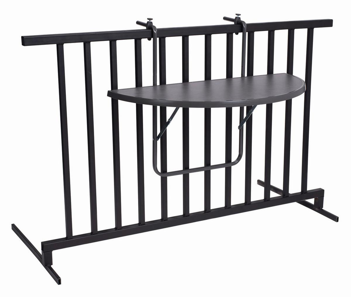 Balkonhängetisch Butler – Balkonhängetisch - Anthrazit, Basics, Metall (100/50/8cm)