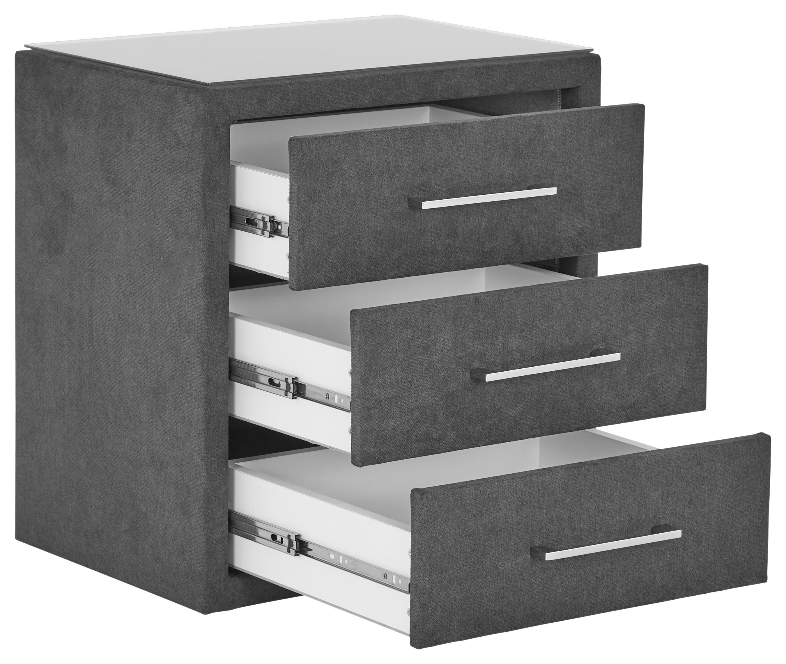 Nachtkästchen Kleopatra - Taupe, KONVENTIONELL, Holzwerkstoff/Kunststoff (56/60/41cm) - Ondega