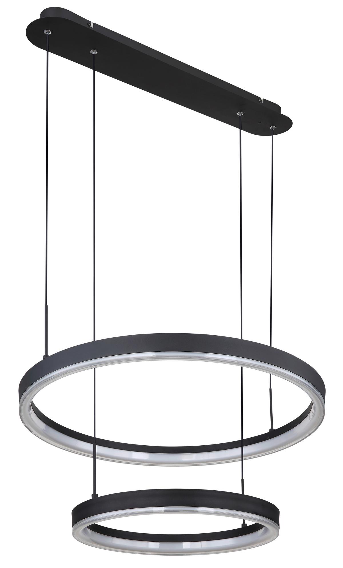 LED-Hängeleuchte 67189h - Goldfarben/Opal, Design, Kunststoff/Metall (66,5/60/150cm) - Globo