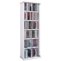 CD Regál Vetro biely - biela, Konventionell, kompozitné drevo/sklo (31/92/18cm) - MID.YOU