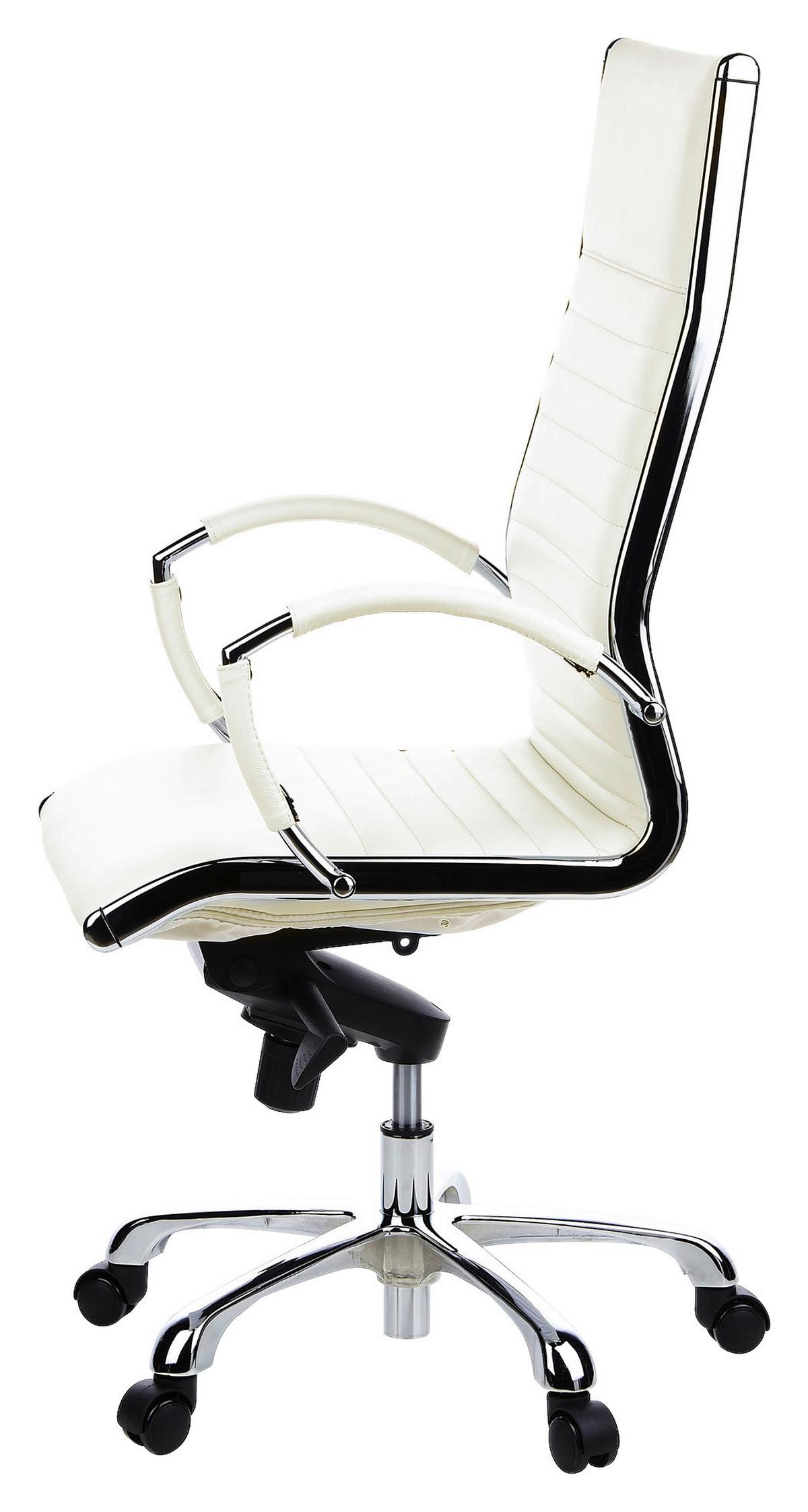 Drehstuhl Parma 20 Cremefarben - Creme, MODERN, Leder/Kunststoff (60/125/50cm) - MID.YOU