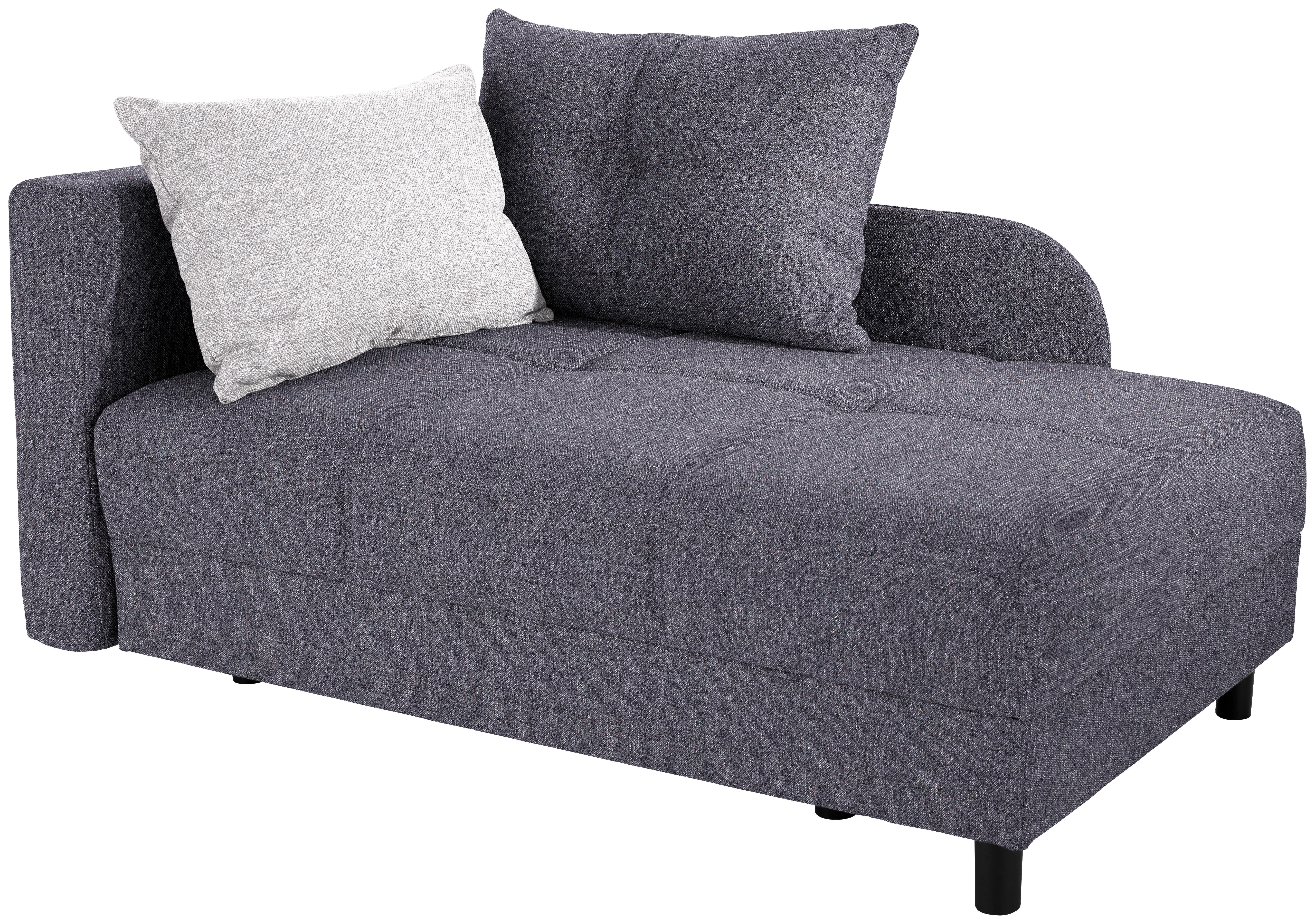 Lenoška S Polštáři Nova, Antracitová - šedá/světle šedá, Basics, kov/dřevo (85/145cm) - Ondega