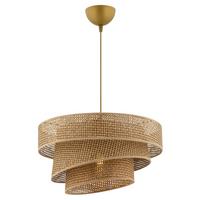 Hängeleuchte, Beige, E27 Couper Hazeran - Beige - Beige, Design, Textil/Metall (40/72cm) - P & B