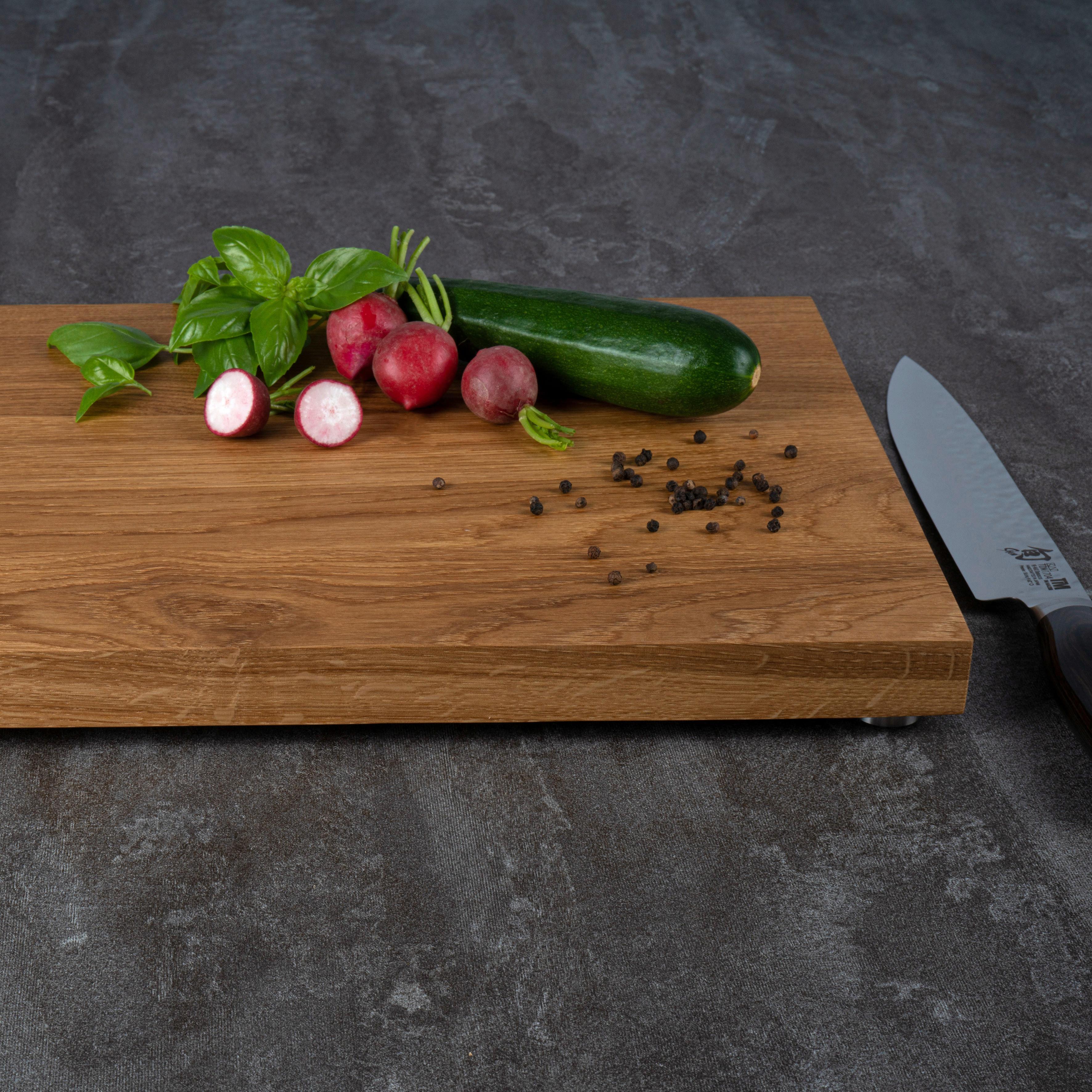 Schneidebrett Löwenburg Eichefarben B: 45 cm - Eichefarben, Basics, Holz (45/3/29,5cm)