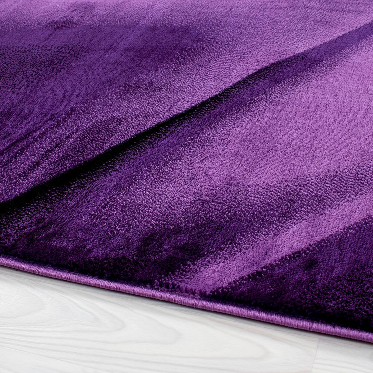 Flachwebteppich Miami - Lila, Design, Textil (140/200cm) - Novel