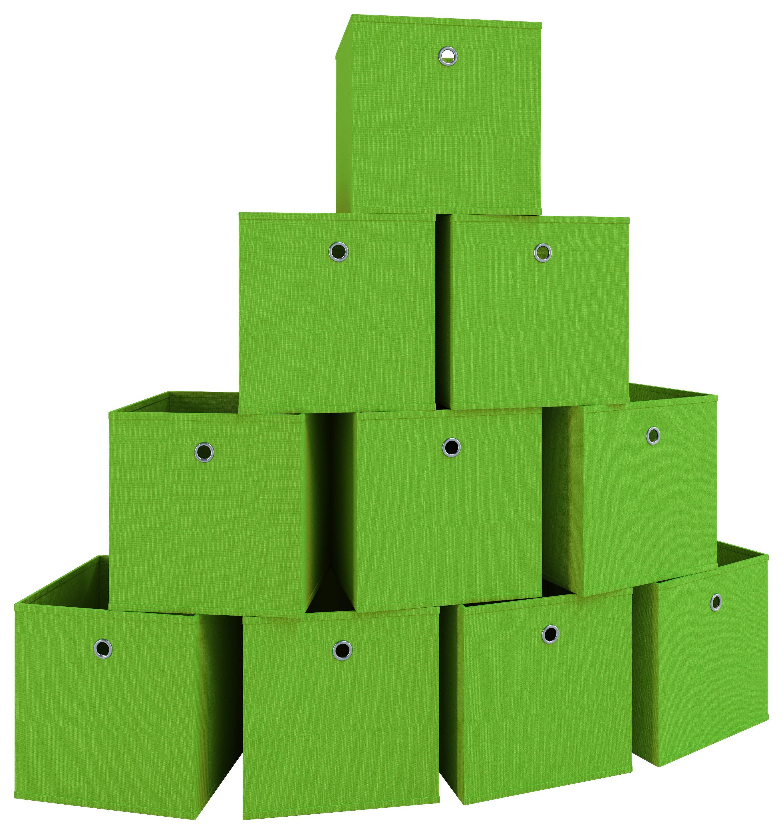 Faltbox Boxas Grün B: 27 cm - Grün, MODERN, Textil (27/28/27cm) - MID.YOU