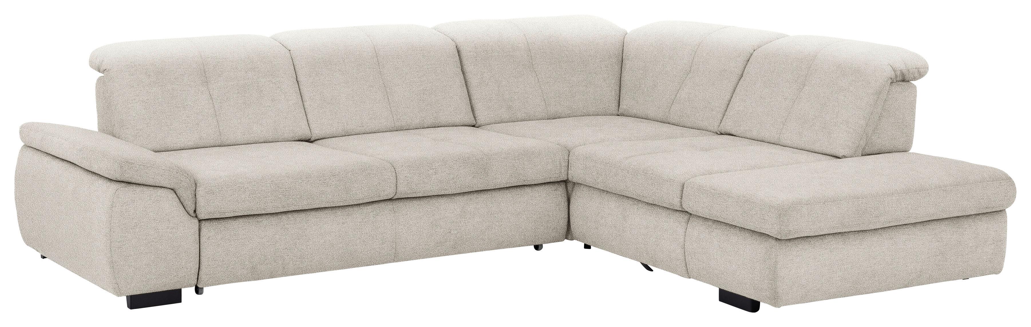 Sedací souprava MARTEN, pravá, s funkcemi, bez polštářů - černá/přírodní barvy, Moderní, textil (315/260cm)