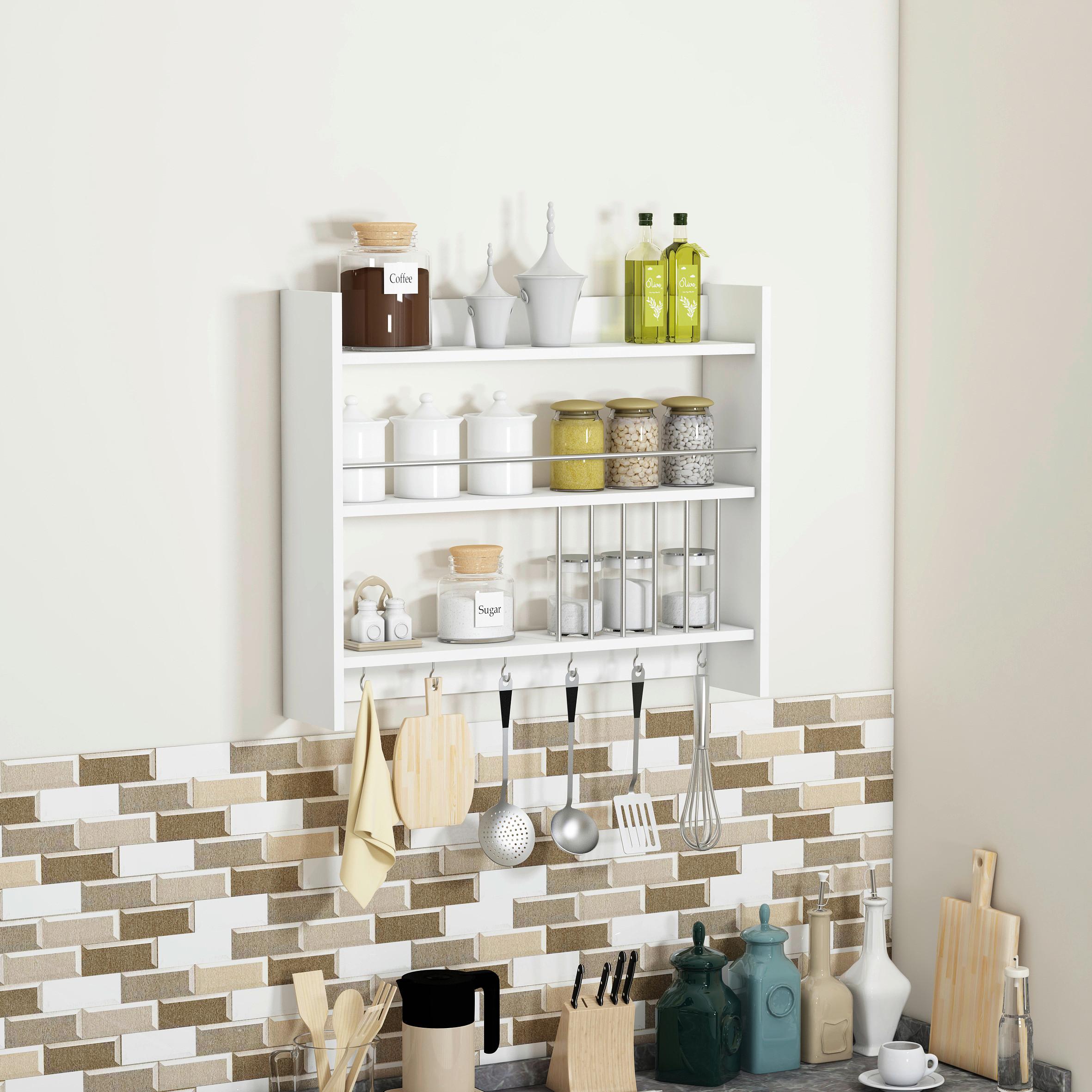 Gewürzregal Aphrodite B: 85 cm - Design, Holzwerkstoff (85/72/19,6cm) - MID.YOU