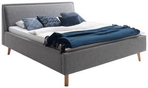 Polsterbett 180x200 cm Frieda Grau - Eichefarben/Grau, MODERN, Textil (180/200cm) - Livetastic
