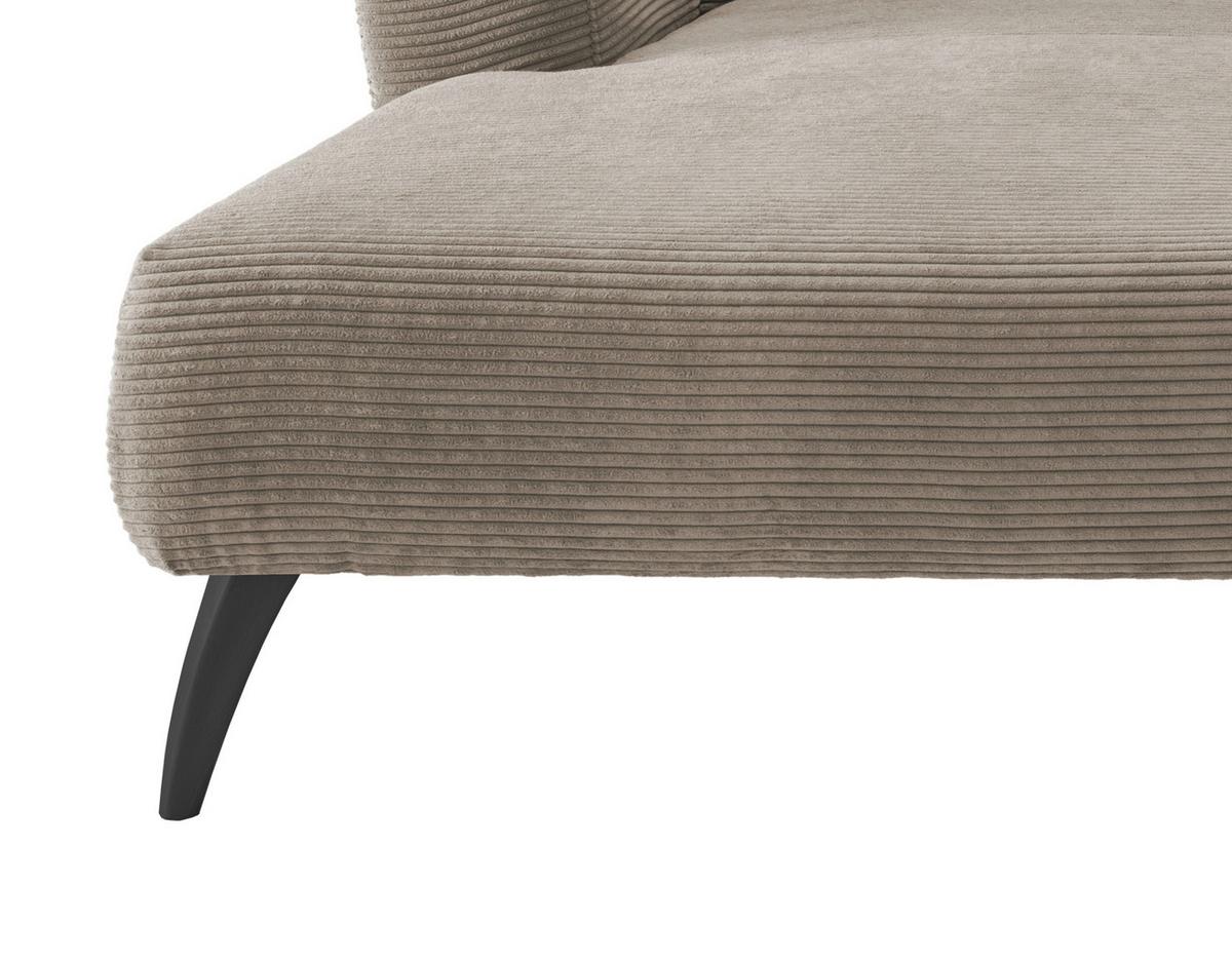 Ecksofa Colori Graubraun S: 160/264 cm - Graubraun/Schwarz, MODERN, Holz/Textil (160/264cm) - MID.YOU