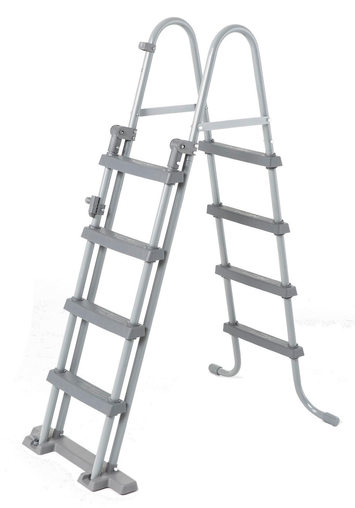 POOL-SET STAHLWANDPOOL WHITE-DESIGN - Weiß/Grau, Basics (610/360/132cm)