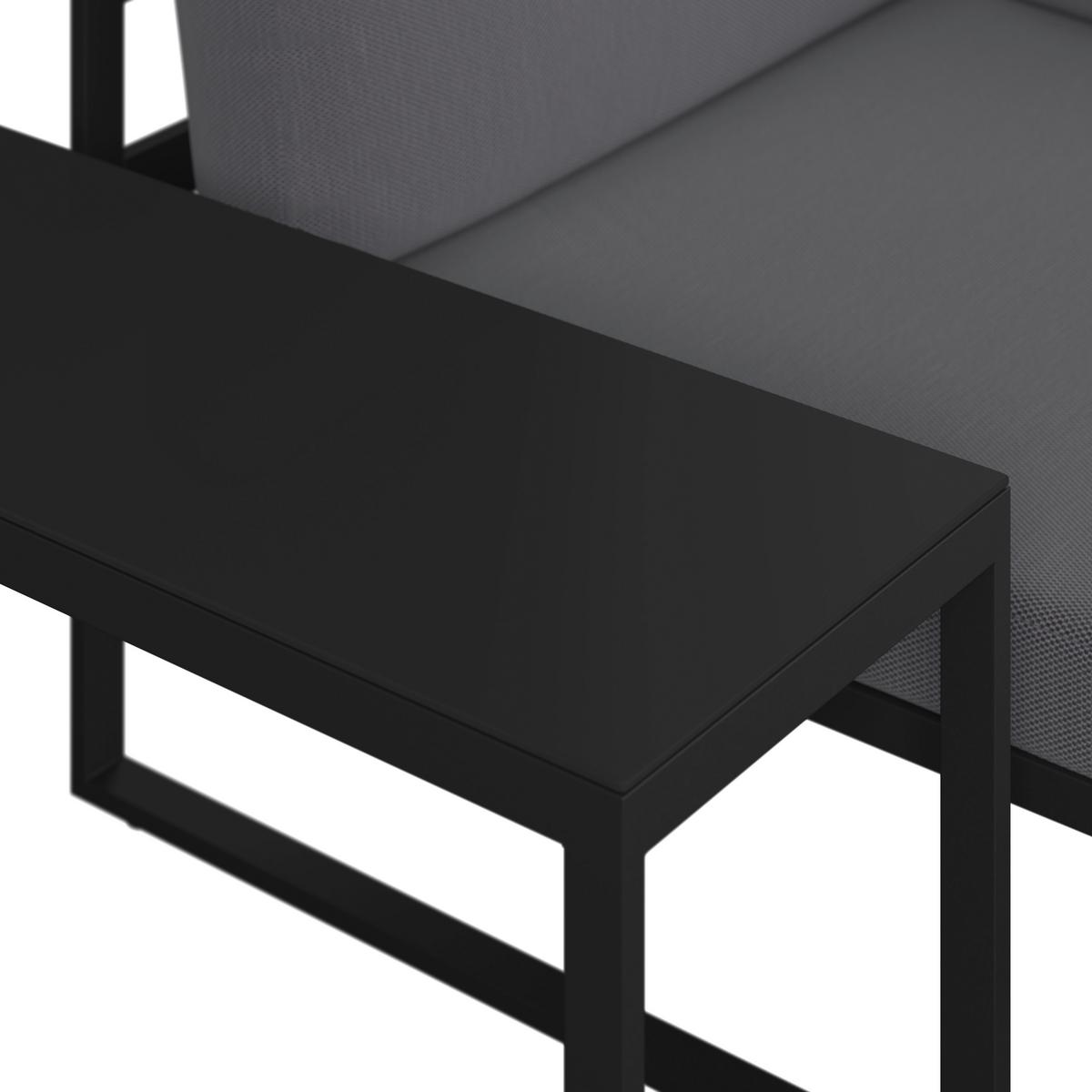 TERASOVÁ SEDACIA SÚPRAVA VALENTINA - čierna/sivá, Modern, kov/textil - Bessagi Garden