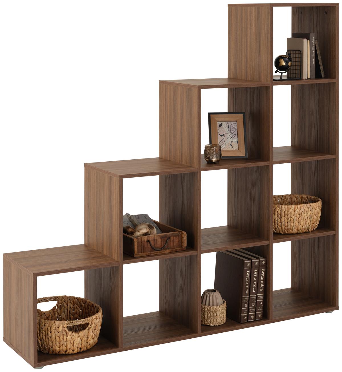 Raumteiler Pisa 4 - Walnussfarben, MODERN, Holzwerkstoff (149/148/35cm)