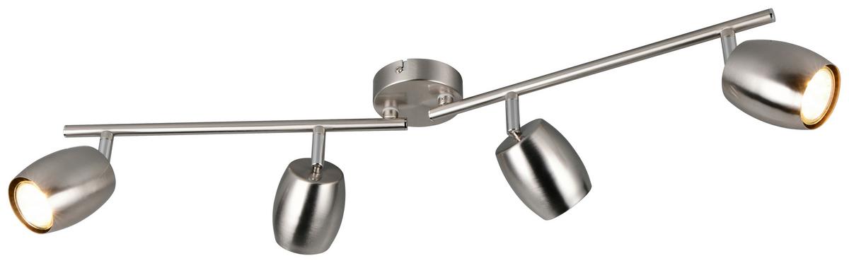 Strahler Greta - Nickelfarben, KONVENTIONELL, Kunststoff/Metall (78/16,5/8cm) - Luca Bessoni
