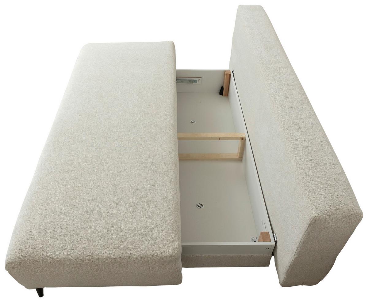 Schlafsofa Time Beige, B: 200 cm - Beige, Trend, Holz/Kunststoff (200/88/100cm)