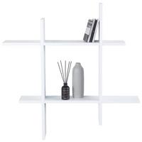 NÁSTĚNNÝ REGÁL LUCIA - bílá, Moderní, kompozitní dřevo (80/80/15cm) - Mömax