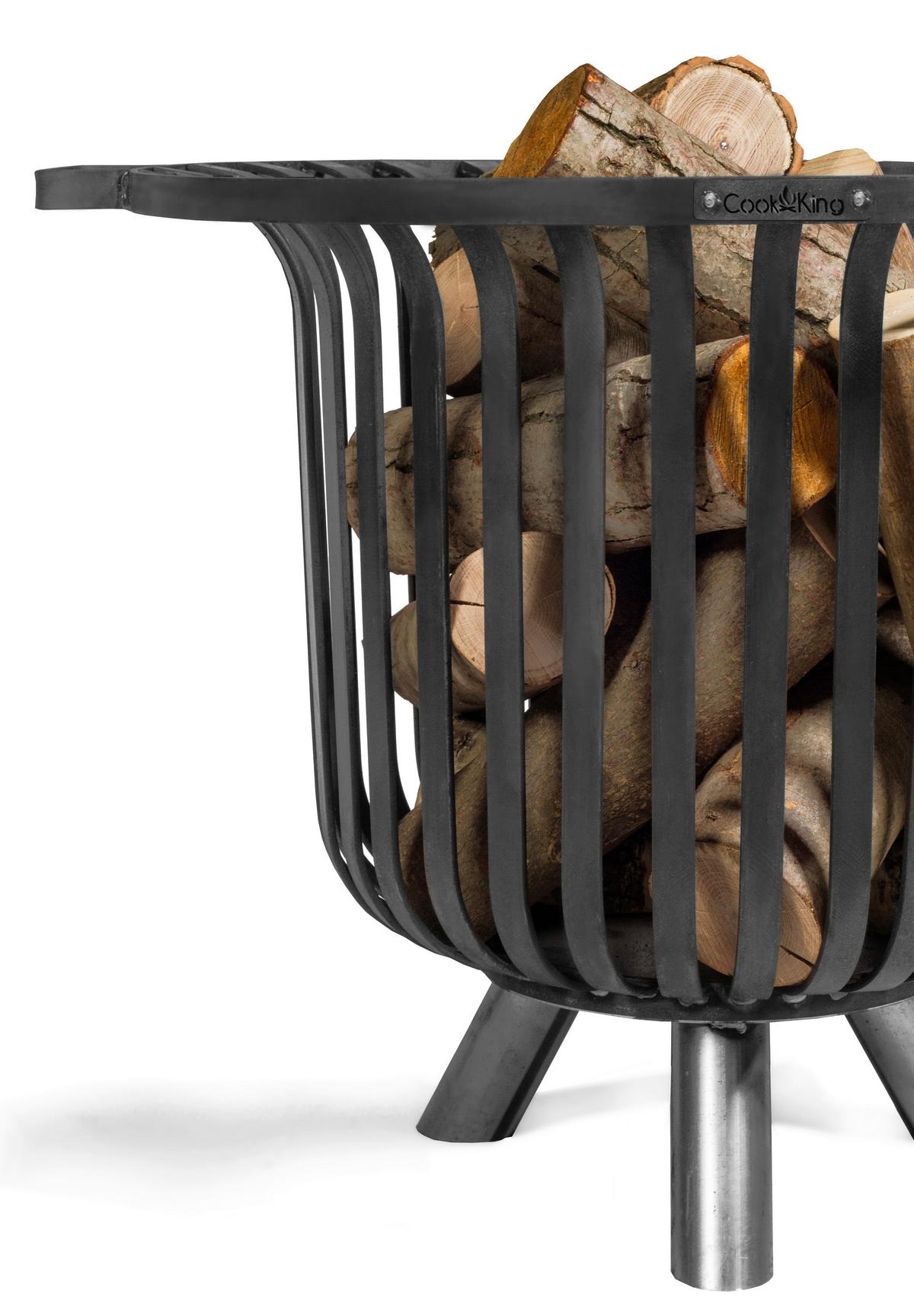 Feuerschale Feuerkorb Verona 60 - Schwarz, Basics, Metall (60/52cm)