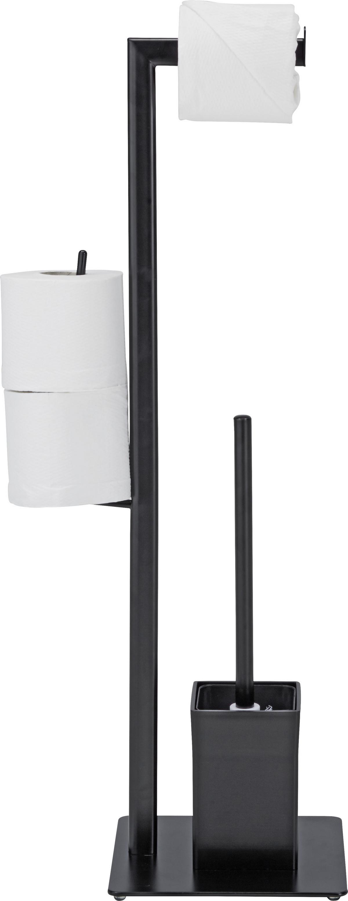 WC sada GREGOTTI-2 - černá, Moderní, kov/plast (20/71/20cm) - Mömax