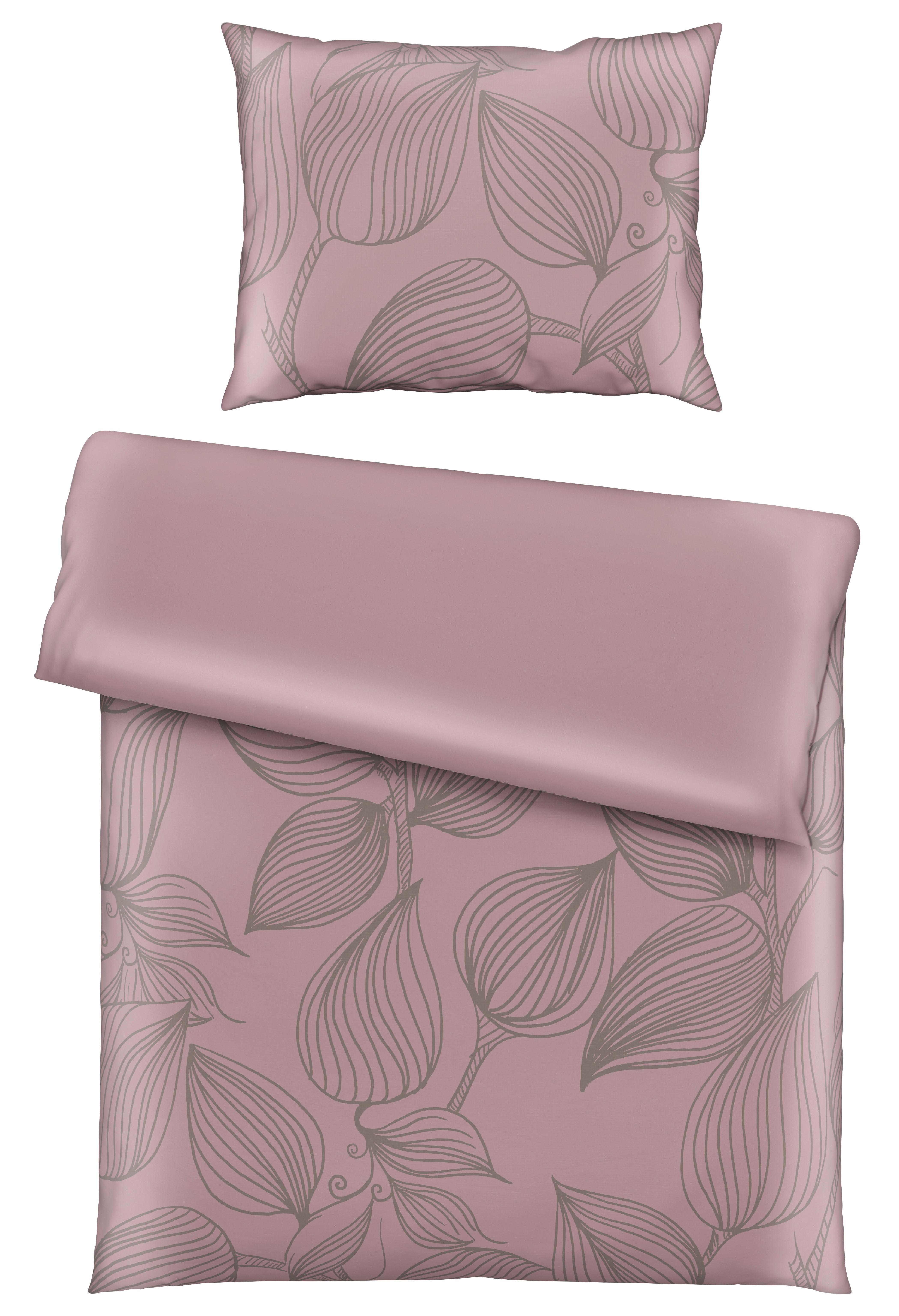 Posteľná bielizeň Green house, 70/90 140/200cm - hnedofialová, textil (140/200cm) - Modern Living