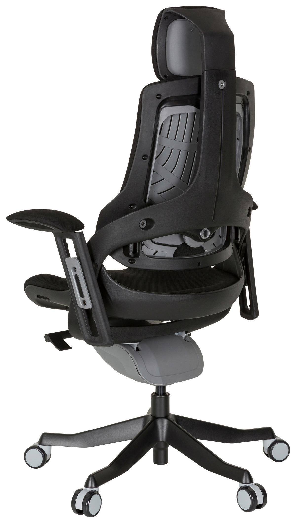 Drehstuhl Spektre Black Schwarz - Schwarz, MODERN, Kunststoff/Textil (67/116/54cm) - MID.YOU