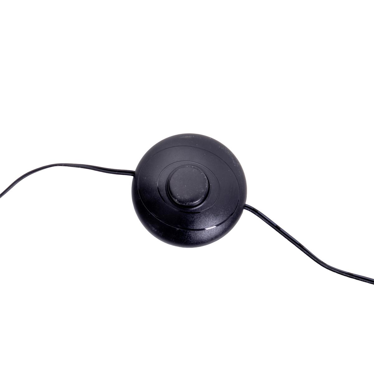 Stehlampe Triton Schwarz / Goldfarben Mit Kippschalter - Goldfarben/Schwarz, Design, Kunststoff (145cm) - Näve