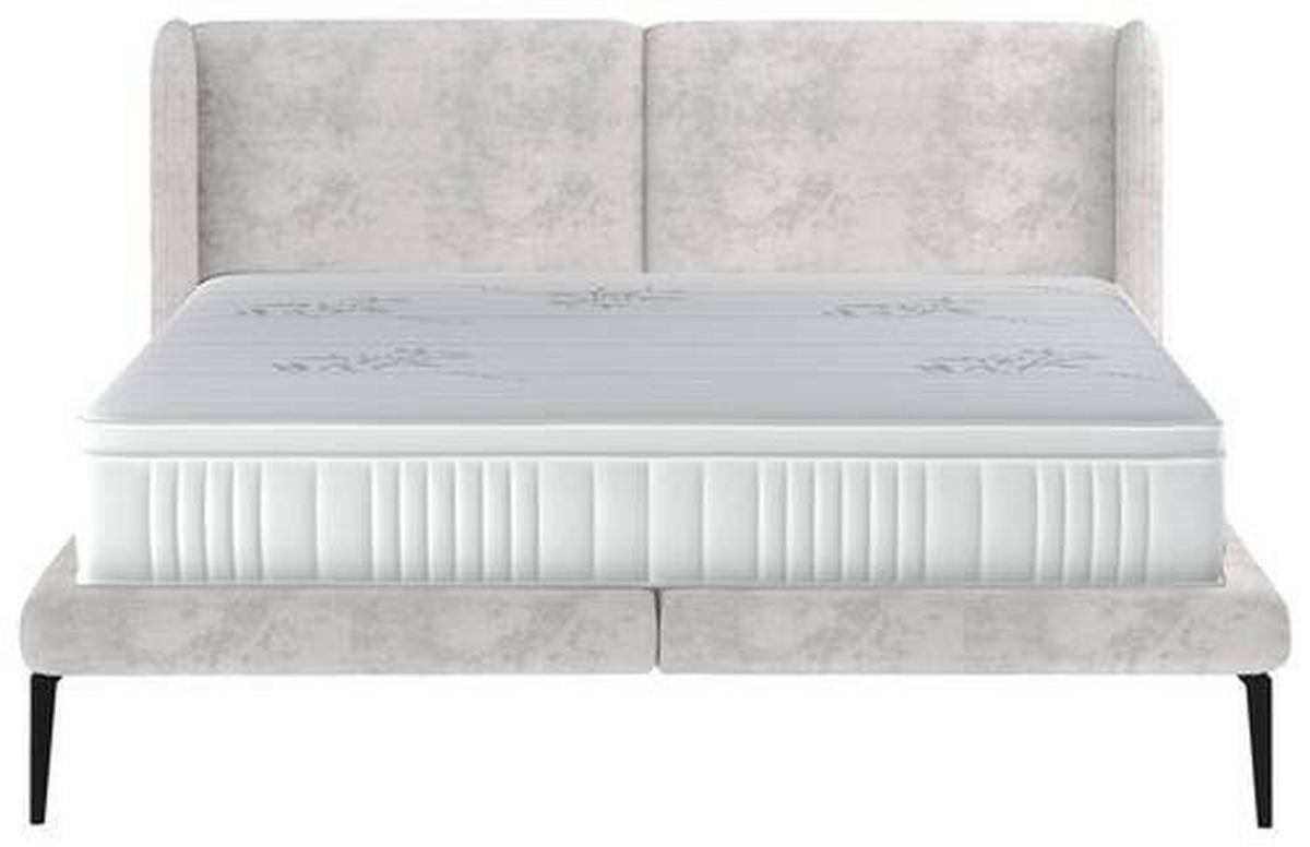 Polsterbett Mit Matratze 180x200 Tessina Sorisso Creme - Creme/Schwarz, MODERN, Textil (180/200cm) - Livetastic