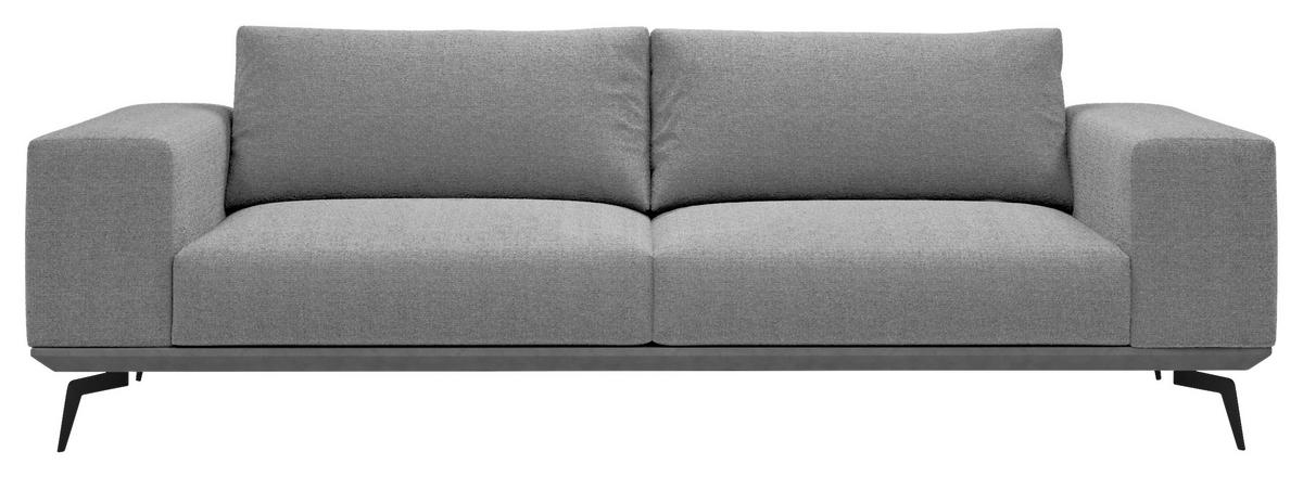 Dvojmiestna pohovka ALBERO, sivá - čierna/sivá, Design, kov/drevo (260/87/95cm) - MID.YOU