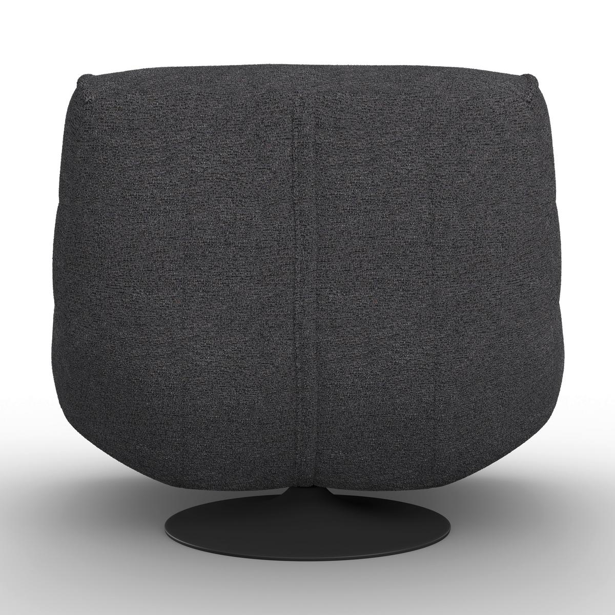 Relaxačné kreslo LORENA čierne buklé, max. 140 kg - čierna, Modern, kov/textil (101/83/95cm) - Bessagi Home