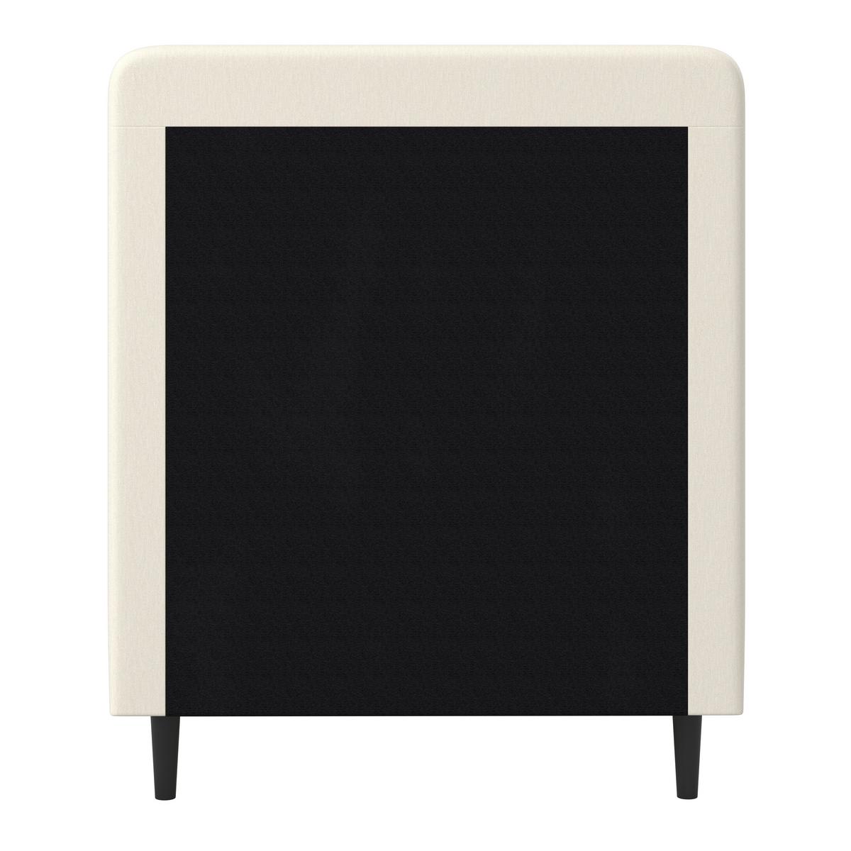 Boxspringová posteľ VIDA 90x200, krémová, s topperom - čierna/slonovinová, Modern, drevo/textil (90/200cm) - Bessagi Home