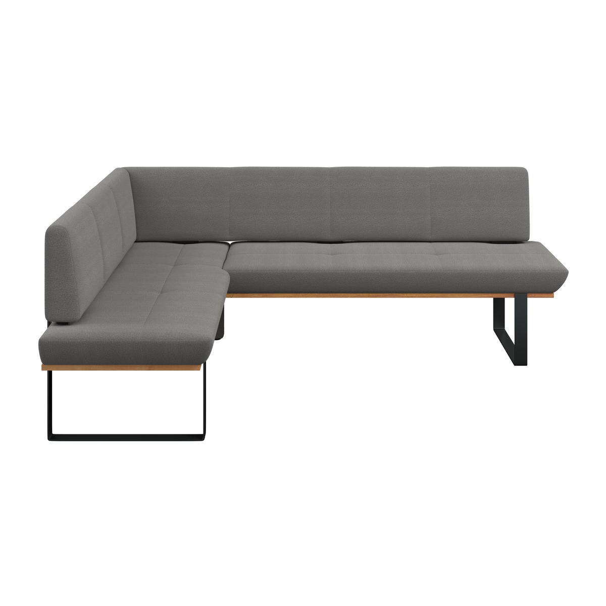 Eckbank Tristan Webstoff anthrazit,S:175x225cm - Anthrazit/Schwarz, MODERN, Holz/Textil (175/225cm) - James Wood