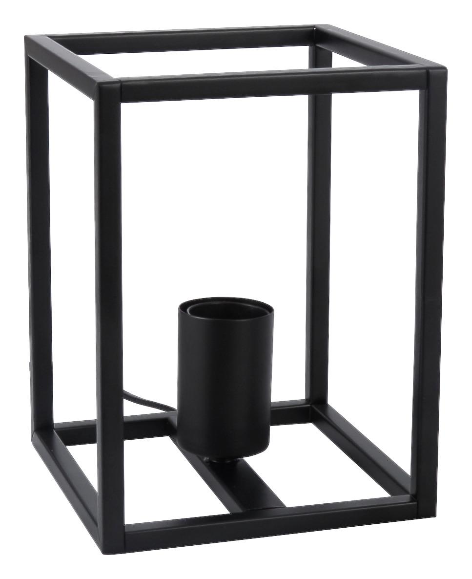 Stolní Lampa Quadri 15/15/20cm, 40 Watt - černá, Konvenční, kov (15/15/15cm) - Modern Living