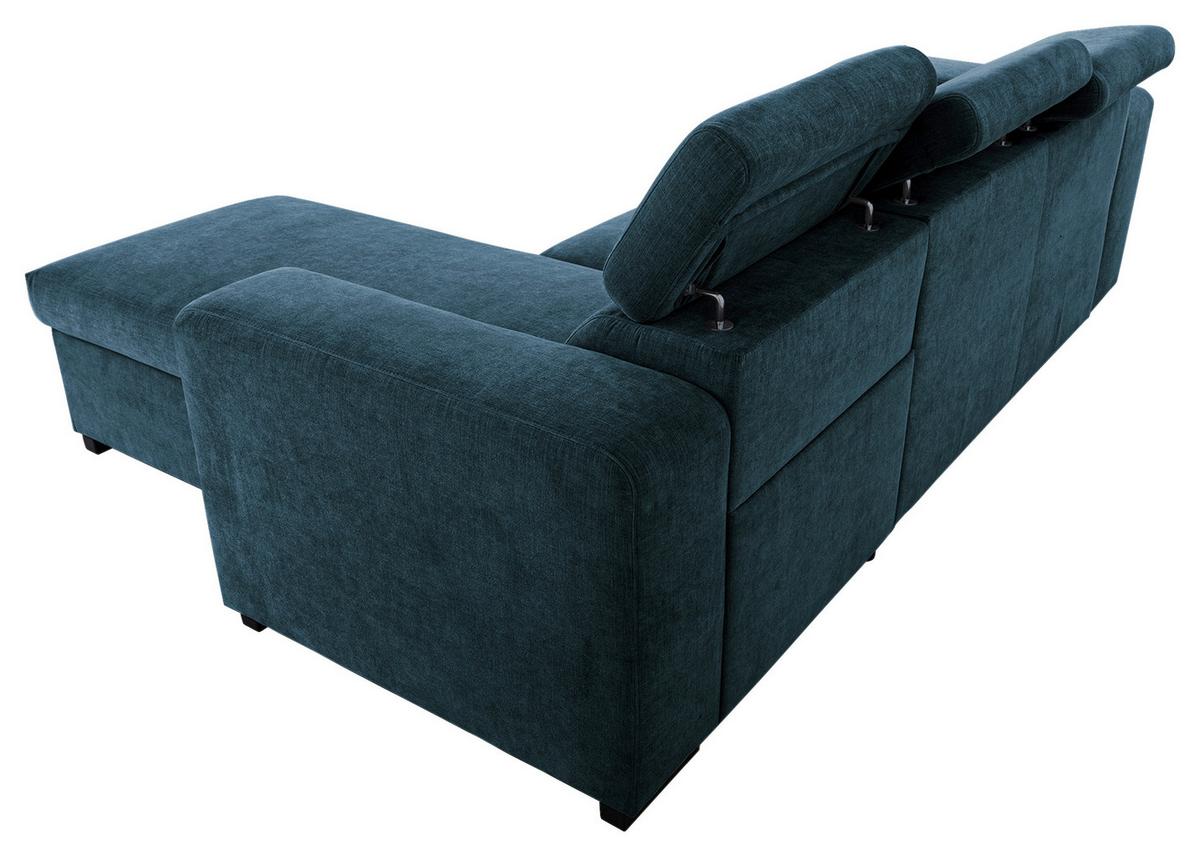 Ecksofa Sirius M blau, 251x165cm - Blau, KONVENTIONELL, Holz/Holzwerkstoff (251/165cm)
